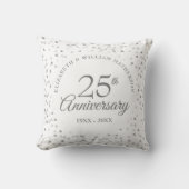 Coussin Coeurs d'argent du 25e anniversaire (Recto)