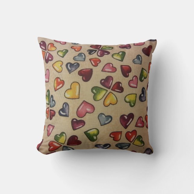 Coussin Coeurs de bonbons (Recto)