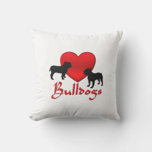 Coussin Cœurs de Bouledogues