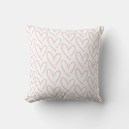 Coussin Cœurs de cœurs rose clair (Recto)