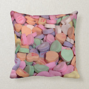 Coussin Coeurs de conversation de Valentine de sucrerie de