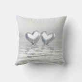 Coussin Cœurs de jubilé d'argent (Verso)