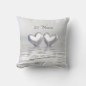 Coussin Cœurs de jubilé d'argent (Recto)