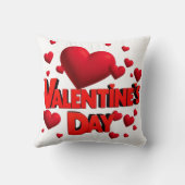 Coussin cœurs de la Saint-Valentin amour (Verso)