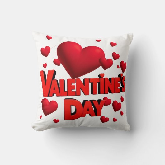 Coussin cœurs de la Saint-Valentin amour (Recto)