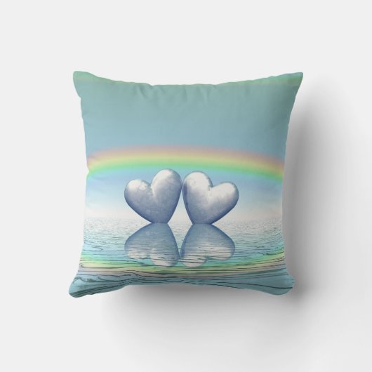 Coussin Coeurs de platine du 70e anniversaire (Verso)