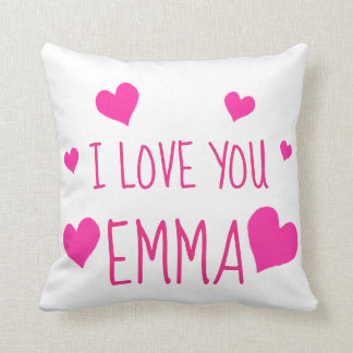 Coussin Coeurs de Valentine personnalisés je t'aime