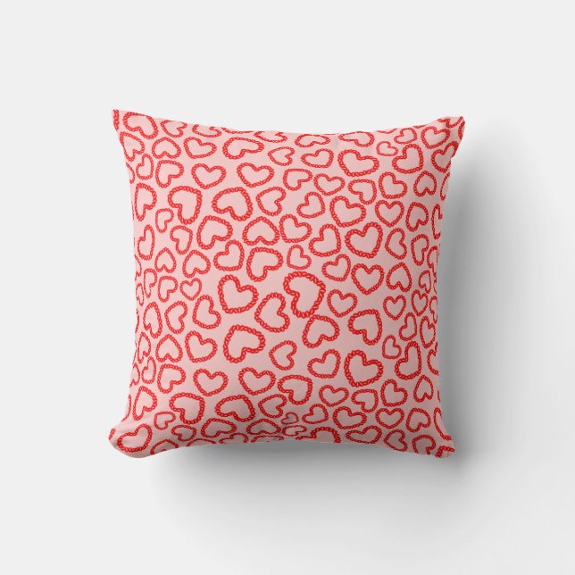 Coussin Coeurs des lèvres baisées (Recto)