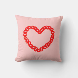 Coussin Coeurs des lèvres baisées