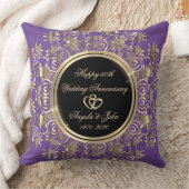 Coussin Coeurs d'or chic tourbillon 50e anniversaire de Ma (Couverture)