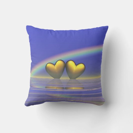 Coussin Cœurs dorés 50e anniversaire (Verso)