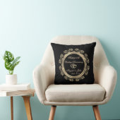 Coussin Cœurs Dorés, Tourbillons 50e Anniversaire de Maria (Chaise)