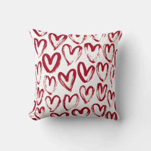 Coussin Coeurs en couleur rouge