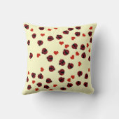 Coussin coeurs et coccinelles (Verso)