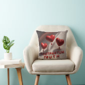 Coussin Coeurs et larmes flottants 3D : équilibre de l'émo (Chaise)