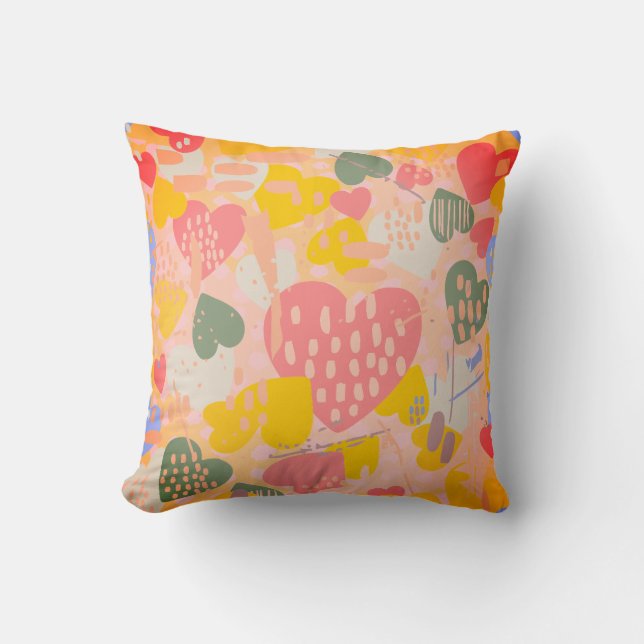 Coussin Coeurs, image motif transparente (Recto)