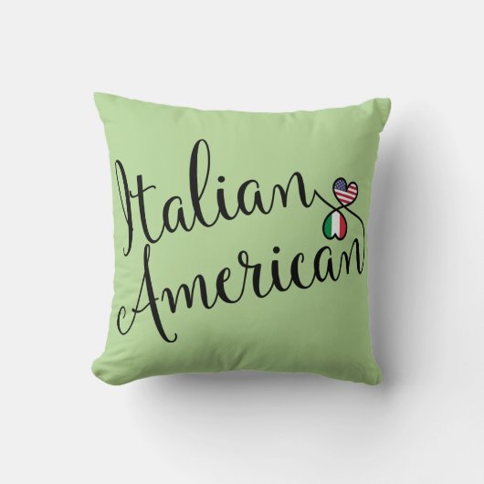 Coussin Coeurs italiens américains entrelacés (Recto)