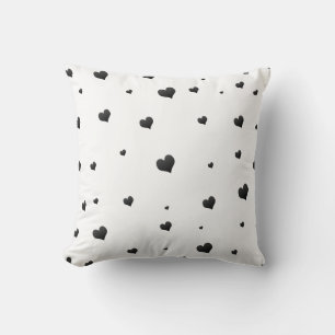Coussin Coeurs monochromes Amour minimaliste
