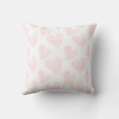 Coussin Cœurs Monogrammés Rose Pastel Rêveur (Verso)