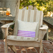 Coussin Cœurs Motifs Pailletés Dorés Violets Roses (Chaise)