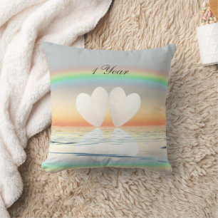Coussin Coeurs papier du 1er anniversaire