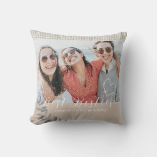 Coussin Coeurs rayonnants Besties Photo