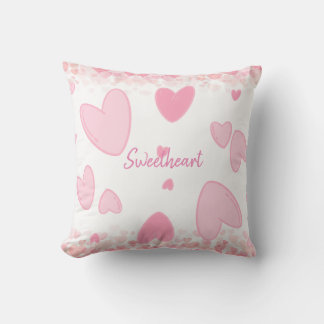 COUSSIN COEURS ROSE