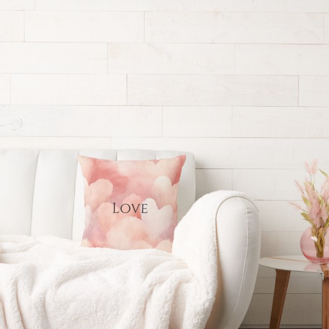 Coussin Cœurs rose pâle jolis (Canapé)