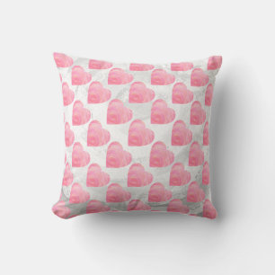 Coussin Coeurs roses