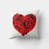 Coussin Cœurs rouges et noirs (Verso)