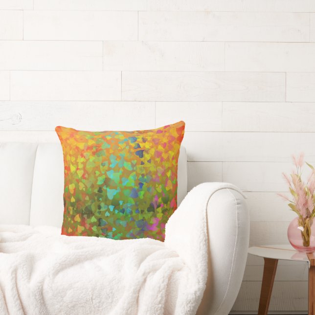 Coussin Coeurs tombants Orange (Canapé)