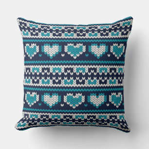 Coussin Coeurs tricot sans couture motif 2 + vos idées