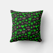Coussin Cœurs verts (Verso)