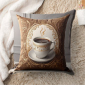 Coussin Coffee Lover's Haven Throw Pillow - Luxurious Pill (Couverture)