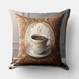 Coussin Coffee Lover's Haven Throw Pillow - Luxurious Pill