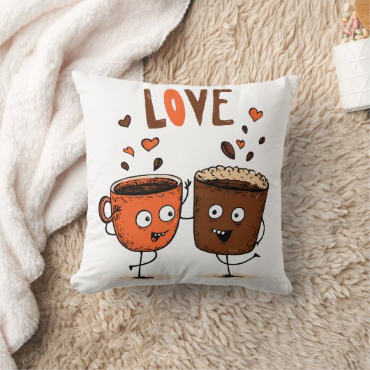 Coussin Coffee Vibes Minimum Latte Art (Couverture)