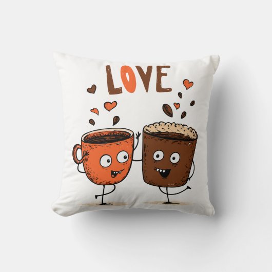 Coussin Coffee Vibes Minimum Latte Art (Recto)