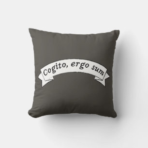 Coussin Cogito, ergo sum - Je pense donc je suis