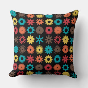 Coussin Cogs - Couleurs 02 sur Noir