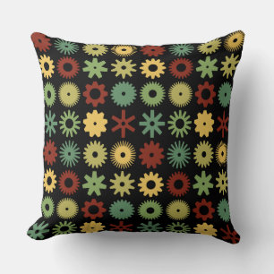 Coussin Cogs - Couleurs 03 sur Noir