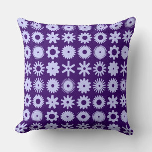 Coussin Cogs - Poudre Bleu sur le pourpre profond