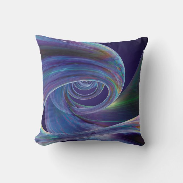Coussin Coil d'infini bleu (Recto)