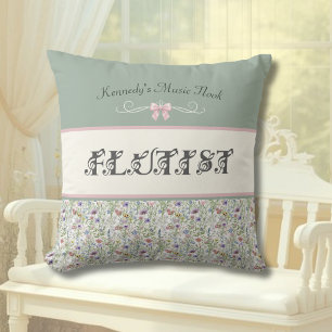Coussin Coin de musique de la flûte sauvage botanique