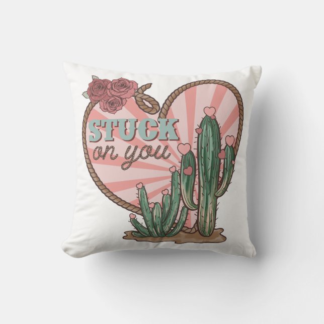 Coussin Coincé Sur Vous Drôle Cactus (Recto)