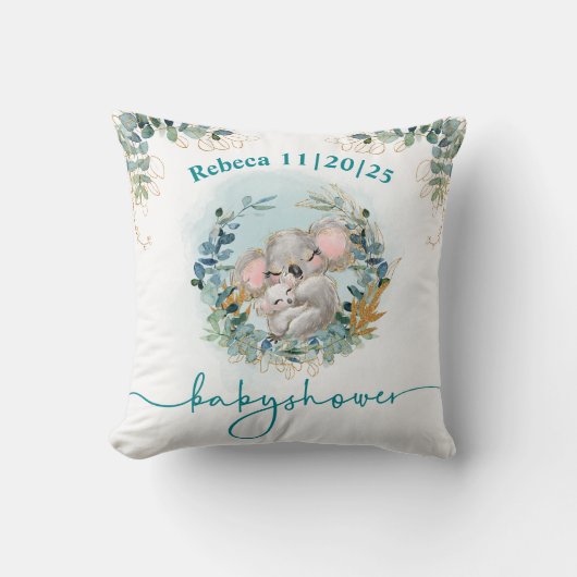 Coussin Cojín Baby Shower Koala (Recto)
