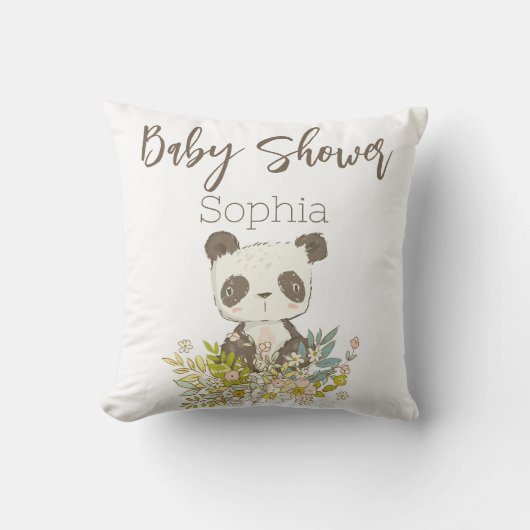 Coussin Cojín Baby Shower Panda (Recto)