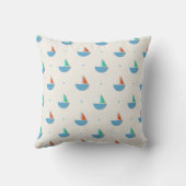 Coussin Cojín cuadrado con patrón de barquitos (Verso)