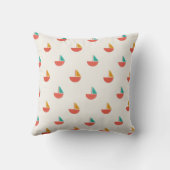 Coussin Cojín cuadrado con patrón de barquitos pequeños (Verso)