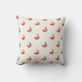 Coussin Cojín cuadrado con patrón de barquitos pequeños (Recto)