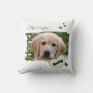 Coussin Cojín Customizable Pet Photo  "My Faithful Friend"